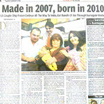 

Made in 2007, born in 2010 US Couple Ship Frozen Embryo All The Way To India, Get Bundle Of Joy Through Surrogate Mother